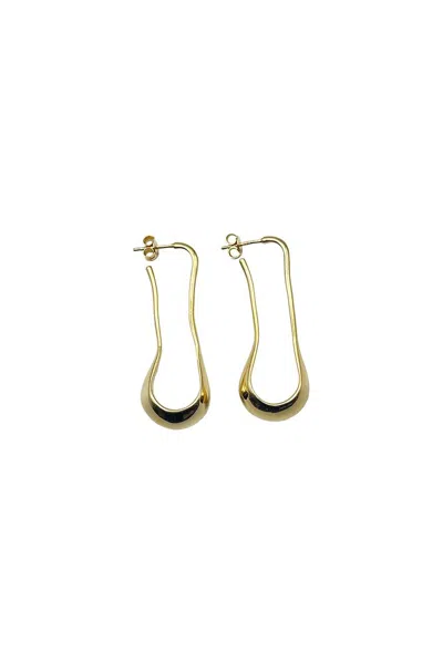 Lemaire Gold Short Drop Earrings
