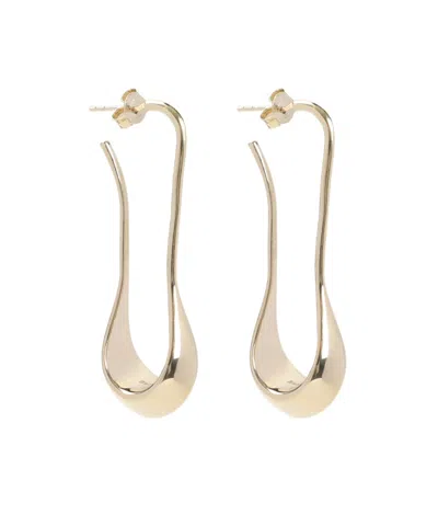 LEMAIRE LEMAIRE SHORT CURVE-EDGE DROP EARRINGS