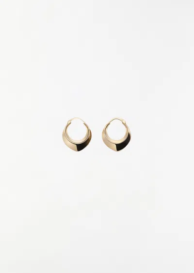 Lemaire Drop Edge Hoops In Gold