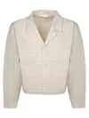 Lemaire Ecru Blazer With Classic Collar In White
