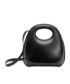 Lemaire Egg Leather Shoulder Bag In Black