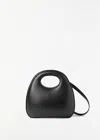 Lemaire Egg Leather Shoulder Bag In Black