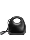 Lemaire Egg Leather Shoulder Bag In Black