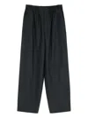 Lemaire Elasticated-waist Trousers In Blue