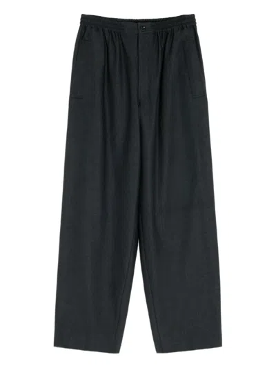 Lemaire Elasticated-waist Trousers In Blue