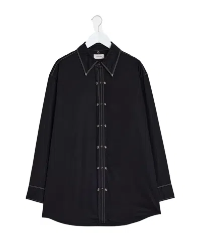 Lemaire Embellished Metal Shirt In Black