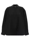 Lemaire Metal Embellished Asymmetric Button Detail Top In Black