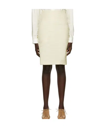 Lemaire Emblem High Waist Skirt In White