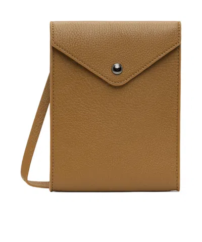 Lemaire Enveloppe Strap Pouch In Brown