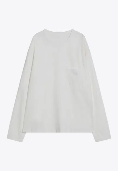 Lemaire Essential Long-sleeved T-shirt In White