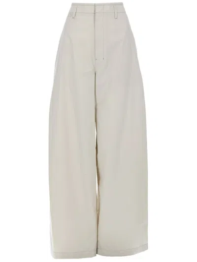 Lemaire Essential Women's Trousers - Ss26 Collection In White