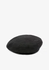 Lemaire Essential Wool Beret In Black