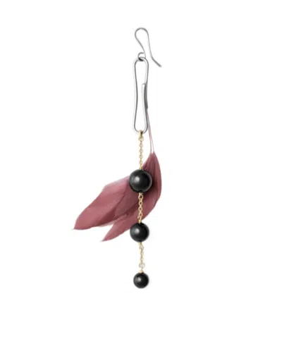 Lemaire Feather Dot Earring In Neutral