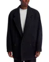Lemaire Felt Wool Jacket In Black