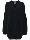 Lemaire Felted Cardi-coat In Blue