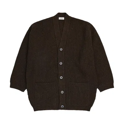Pre-owned Lemaire Felted Cardi Coat 'dark Acajou Melange' | Brown | Women's Size L