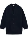 Lemaire Felted Ribbed Cardigan Midnight Navy