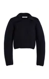 Lemaire Felted Wool-blend Blouson Top In Black
