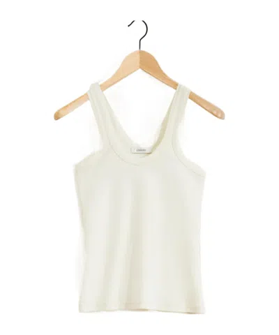 Lemaire Fine-ribbed Tank Top In White