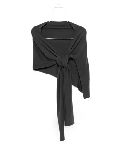 Lemaire Fine-knit Wrap Scarf In Black