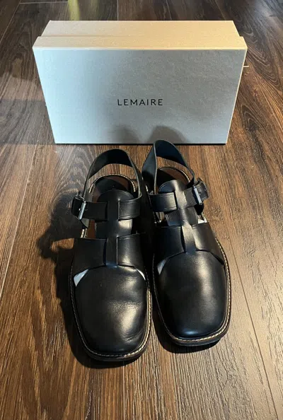 Pre-owned Lemaire Fisherman Sandals In Black