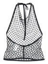 Lemaire Fishnet Halter Top In Blue