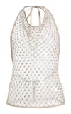 Lemaire Fishnet Halter Top In Neutral