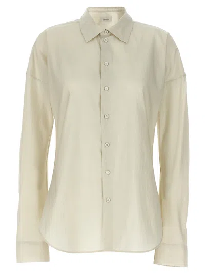 LEMAIRE FITTED BAND COLLAR SHIRT, BLOUSE GRAY