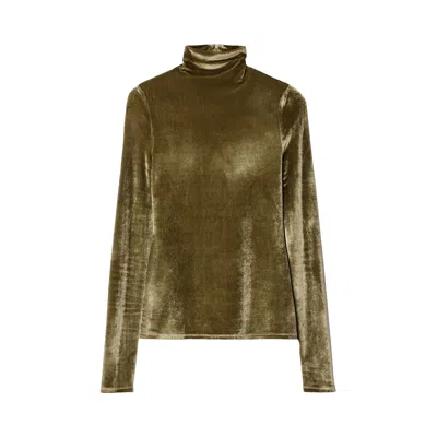 Pre-owned Lemaire Fitted High Neck Top 'brass' | Silver | Women's Size Xs