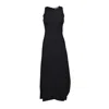 Lemaire Fitted Midi Dress In Crepe Viscose In Black
