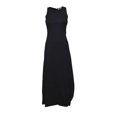 Lemaire Fitted Midi Dress In Crepe Viscose In Black