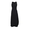 Lemaire Fitted Midi Dress In Crepe Viscose In Black