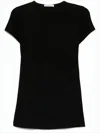 Lemaire Fitted Short-sleeve Cotton T-shirt With Round Neckline In Black