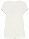 Lemaire Fitted White Cotton Short-sleeve T-shirt In White