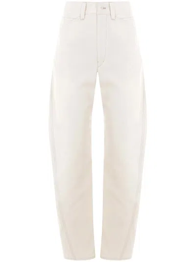 Lemaire Five Pocket Pants In Creamy White