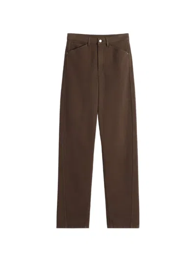 Lemaire Five-pocket Trousers In Brown