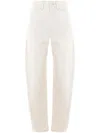 Lemaire Five Pocket Pants In White
