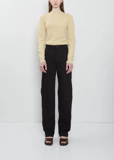 Lemaire Five Pockets Cotton Twisted Pants — Black