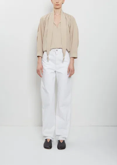 Lemaire Five Pockets Cotton Twisted Pants In White