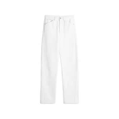 Lemaire Five Pockets Twisted Jeans In White