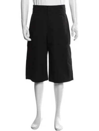 Pre-owned Lemaire Flat Front Shorts In Black
