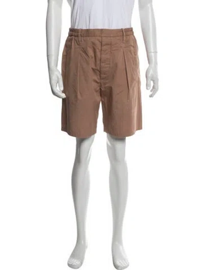 Pre-owned Lemaire Flat Front Shorts In Brown