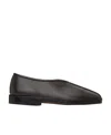 Lemaire Brown Flat Piped Slippers In Brown