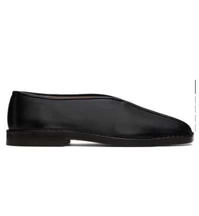 Pre-owned Lemaire Flat Piped Slipper In Black