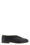 Lemaire Round Toe Slippers Seam Detailing In Black