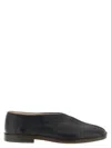 Lemaire Round Toe Slippers Seam Detailing In Black