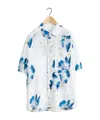 Lemaire Flower Pattern Short-sleeved Shirt In White