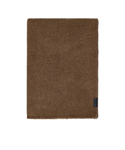 Lemaire Fluffy Maxi Scarf In Brown