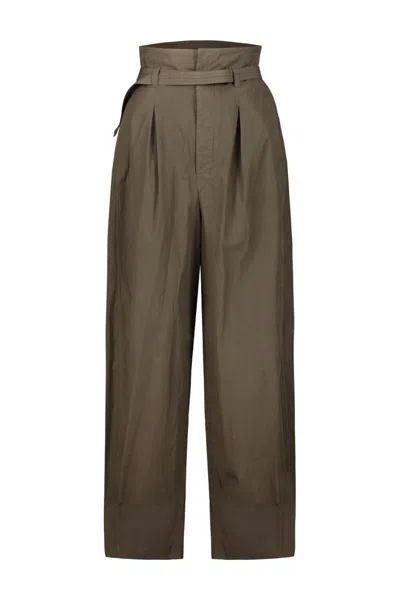 Lemaire Folded Waistband Pant In Brown