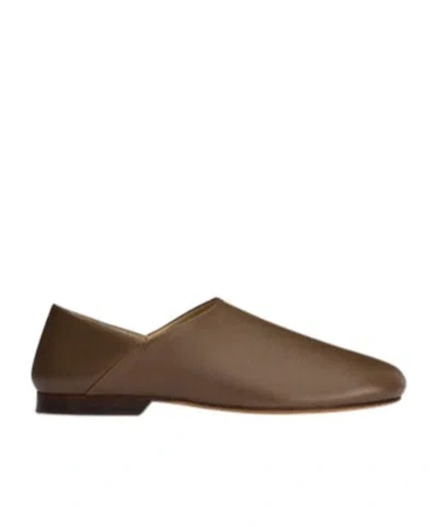 Lemaire Folding Heel Flats In Green